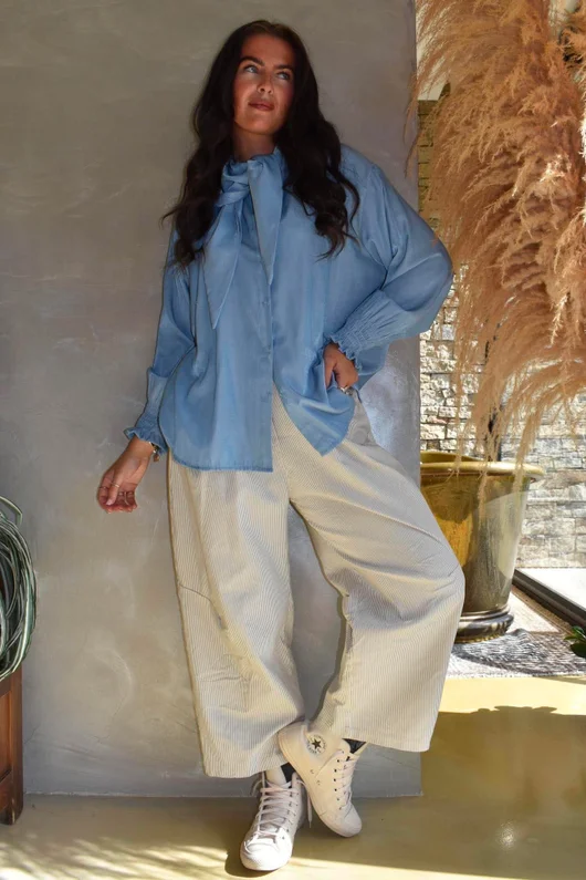 Pin Stripe Bennie Magic 7/8 Dart Barrel Pant Calico